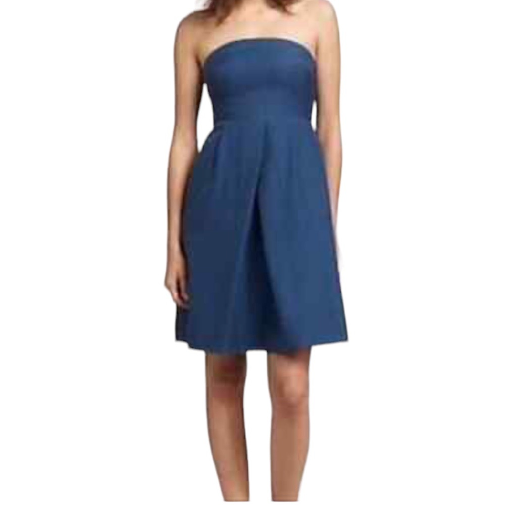 J.Crew Lorelei 100% Silk Strapless Dress Sz 4